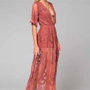 Honey Punch Lace Maxi Dress